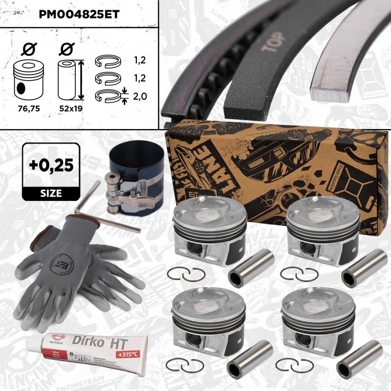 Kit de pistons ET ENGINETEAM PM004825ET - Visuel 1