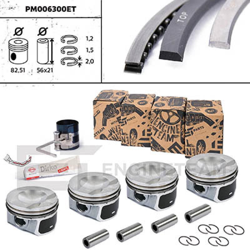 Kit de pistons ET ENGINETEAM PM006300ET - Visuel 1