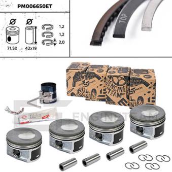 Kit de pistons ET ENGINETEAM PM006650ET pour SEAT LEON 1.2 TSI - 105cv