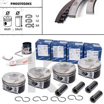Kit de pistons ET ENGINETEAM PM007050KS pour AUDI TT 2.0 TFSI - 211cv