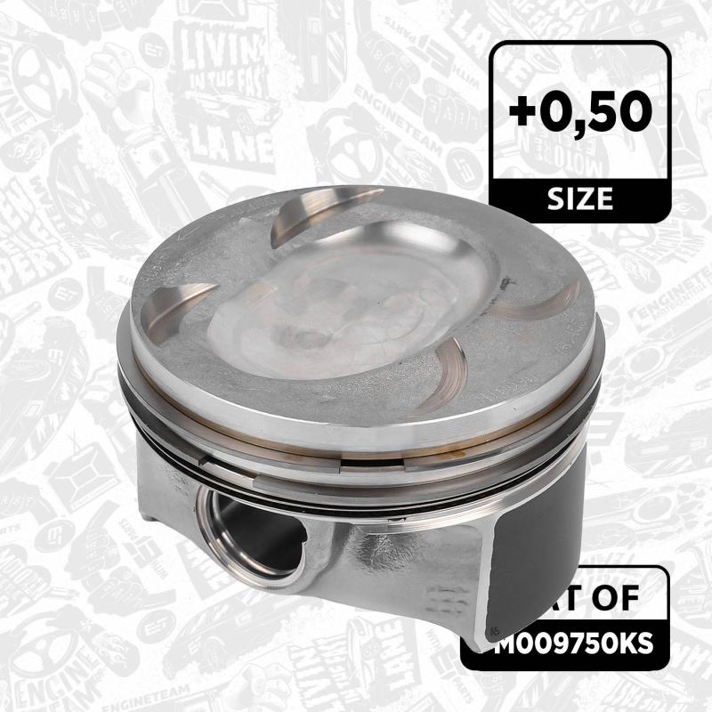 Kit de pistons ET ENGINETEAM PM009750KS - Visuel 2