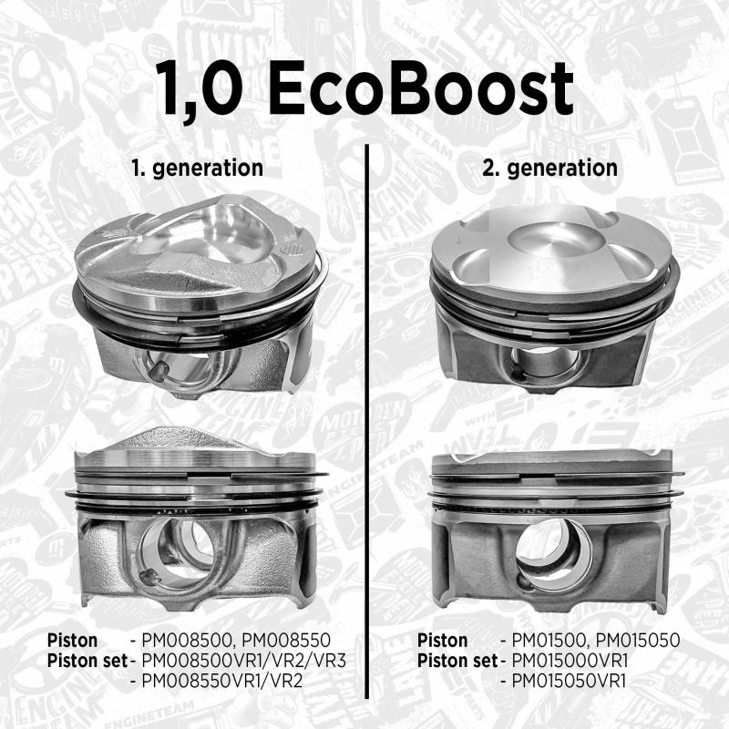 Kit de pistons ET ENGINETEAM PM015000VR1 - Visuel 2