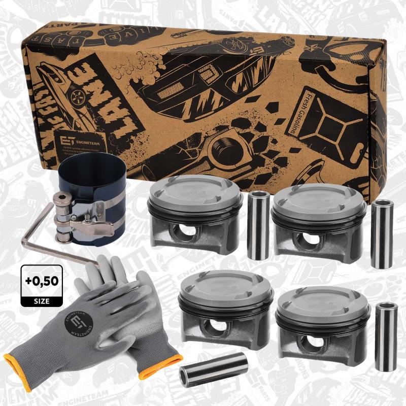 Kit de pistons ET ENGINETEAM PM015250VR1 - Visuel 1