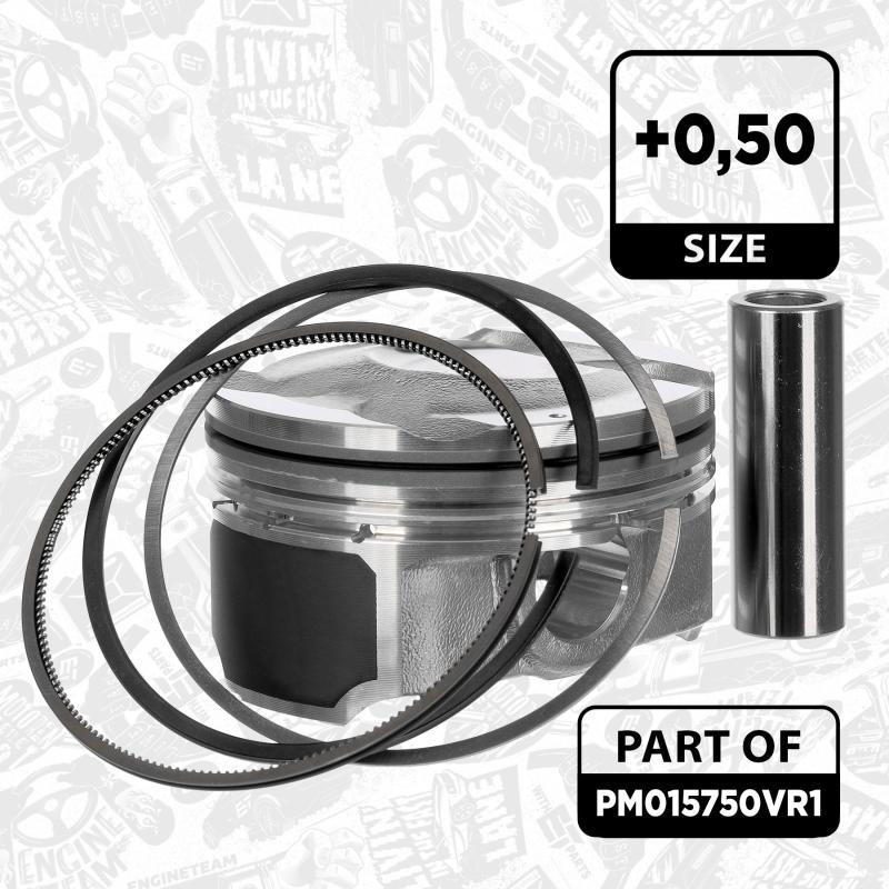 Kit de pistons ET ENGINETEAM PM015750VR1 - Visuel 1