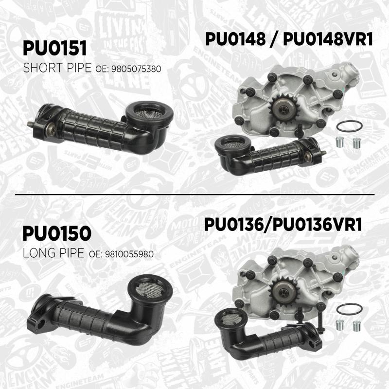 Tube d'admission, pompe à huile ET ENGINETEAM PU0150 - Visuel 2