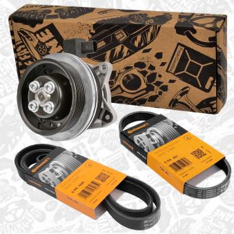 Pompe à eau+Jeu de courroie trapézoïdale à nervures ET ENGINETEAM [PW0010]