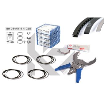 Jeu de segments de pistons ET ENGINETEAM R1010625KS pour AUDI A3 1.2 TSI - 105cv