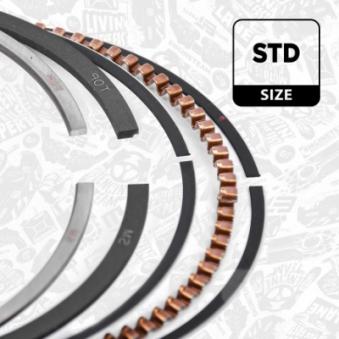 Jeu de segments de pistons ET ENGINETEAM R1012100 pour SKODA RAPID 1.2 - 75cv