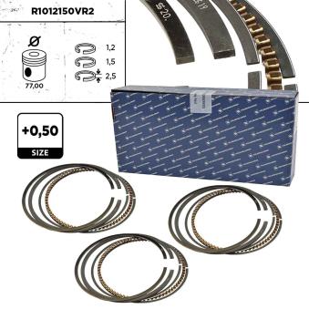 Jeu de segments de pistons ET ENGINETEAM R1012150VR2 pour SKODA RAPID 1.2 - 75cv
