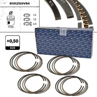 Jeu de segments de pistons ET ENGINETEAM R1012150VR4 pour SEAT LEON 1.6 16V - 105cv