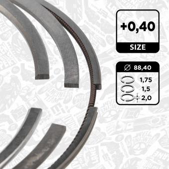 Jeu de segments de pistons ET ENGINETEAM R1014640 pour IVECO DAILY 33S13. 35S13. 35C13 - 126cv