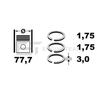Jeu de segments de pistons ET ENGINETEAM R4001750