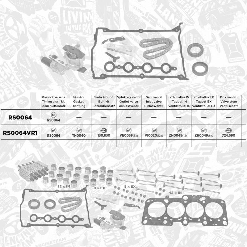 Kit de distribution par chaîne ET ENGINETEAM RS0064 - Visuel 2