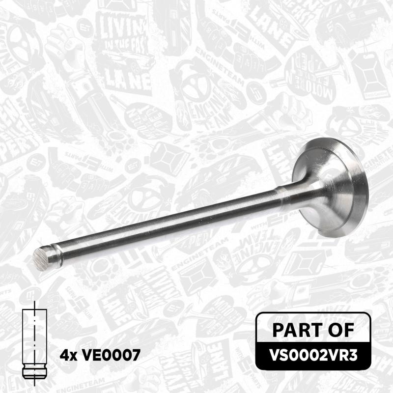 Kit de soupapes, soupapes d'admission/d'échappement ET ENGINETEAM VS0002VR3 - Visuel 1