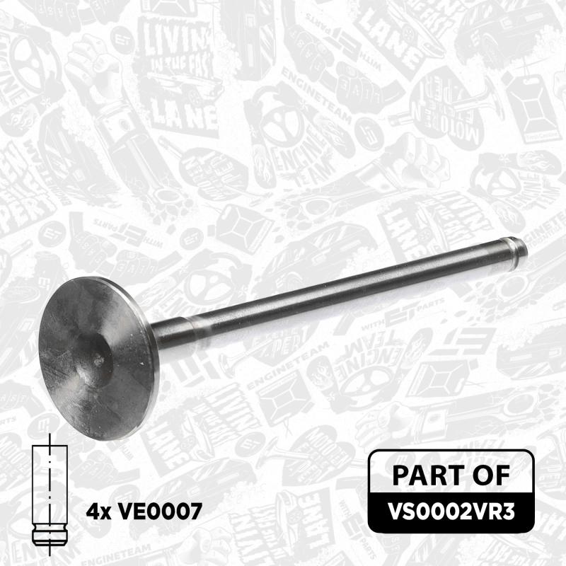Kit de soupapes, soupapes d'admission/d'échappement ET ENGINETEAM VS0002VR3 - Visuel 2