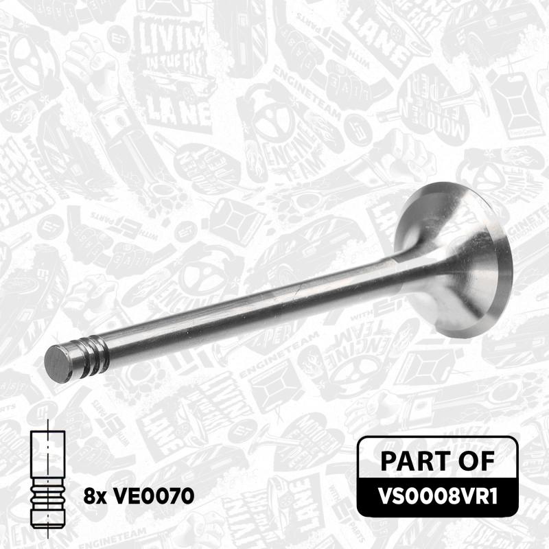 Kit de soupapes, soupapes d'admission/d'échappement ET ENGINETEAM VS0008VR1 - Visuel 2