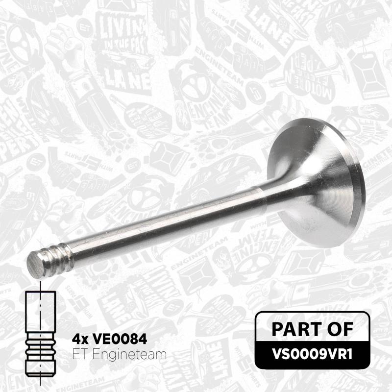 Kit de soupapes, soupapes d'admission/d'échappement ET ENGINETEAM VS0009VR1 - Visuel 2