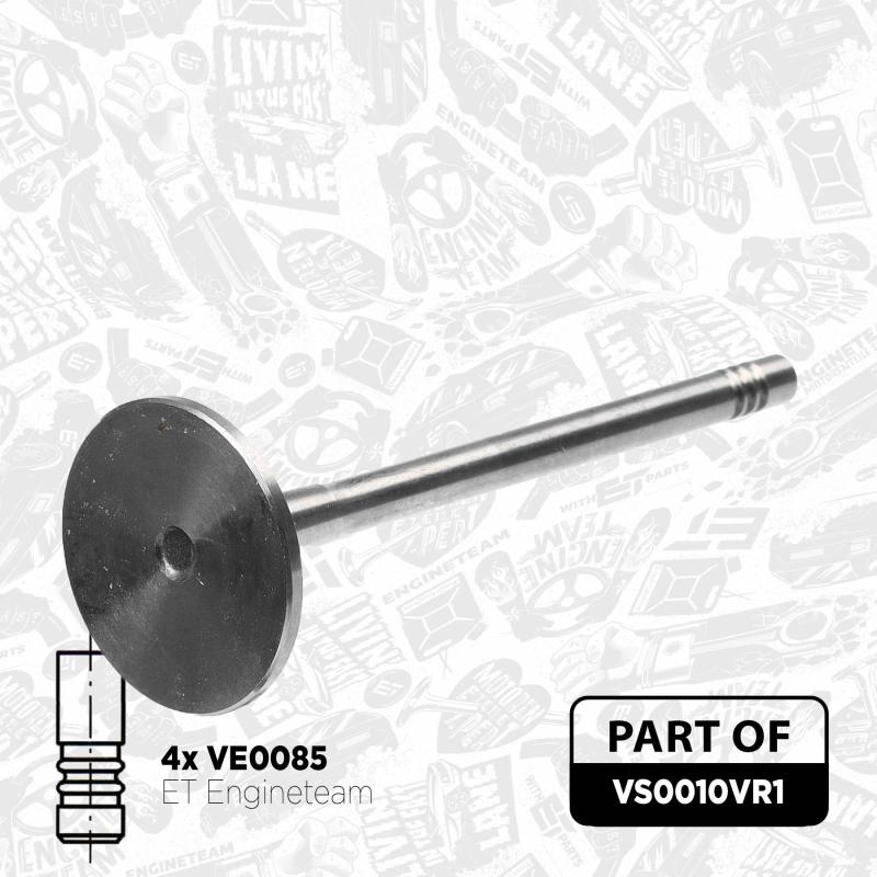 Kit de soupapes, soupapes d'admission/d'échappement ET ENGINETEAM VS0010VR1 - Visuel 2