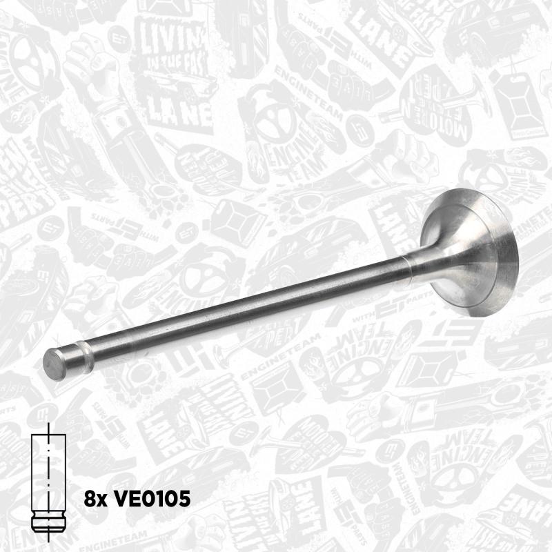 Kit de soupapes, soupapes d'admission/d'échappement ET ENGINETEAM VS0011 - Visuel 2
