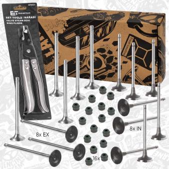 Kit de soupapes, soupapes d'admission/d'échappement ET ENGINETEAM VS0011VR1 pour CITROEN C4 1.6 16V - 110cv