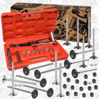 Kit de soupapes, soupapes d'admission/d'échappement ET ENGINETEAM VS0011VR2 pour CITROEN C4 1.6 16V - 110cv