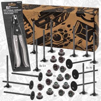 Kit de soupapes, soupapes d'admission/d'échappement ET ENGINETEAM VS0012VR1 pour ALFA ROMEO SPIDER 1.8 16V - 110cv