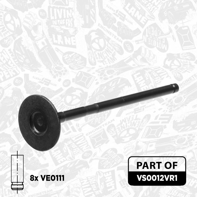 Kit de soupapes, soupapes d'admission/d'échappement ET ENGINETEAM VS0012VR1 - Visuel 2
