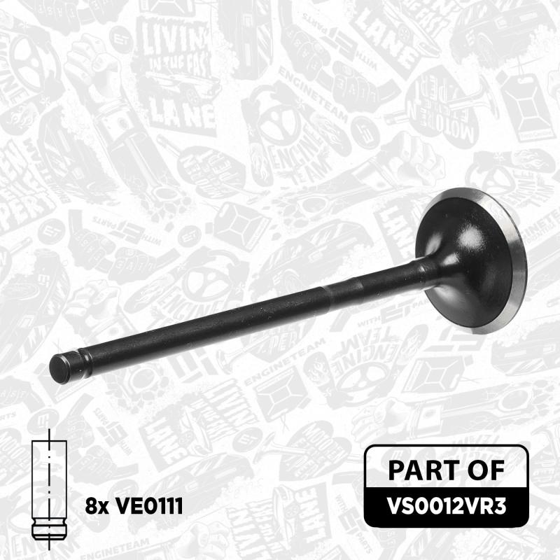 Kit de soupapes, soupapes d'admission/d'échappement ET ENGINETEAM VS0012VR3 - Visuel 1