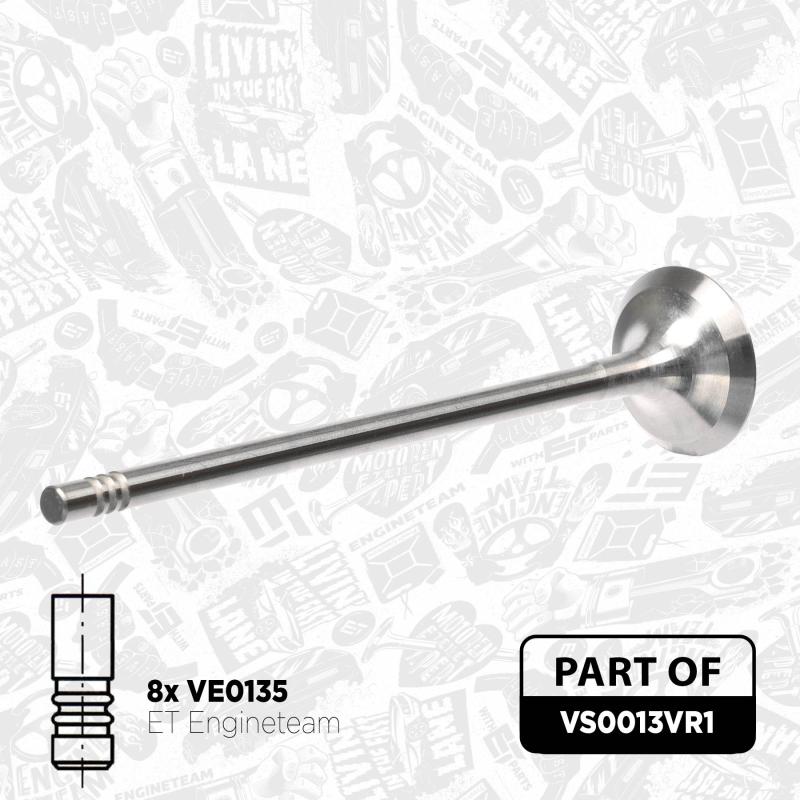Kit de soupapes, soupapes d'admission/d'échappement ET ENGINETEAM VS0013VR1 - Visuel 1