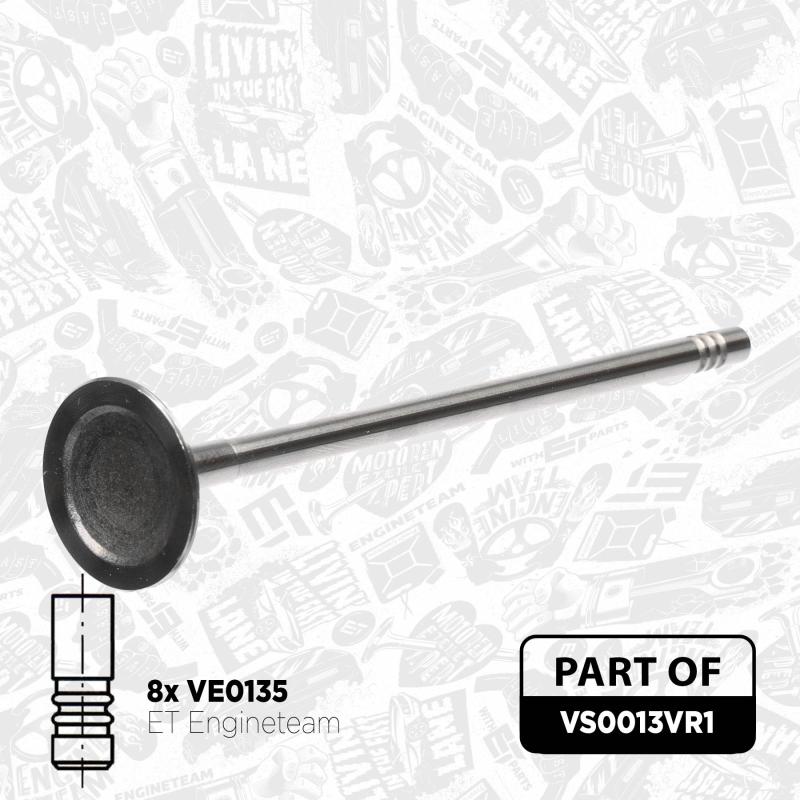 Kit de soupapes, soupapes d'admission/d'échappement ET ENGINETEAM VS0013VR1 - Visuel 2