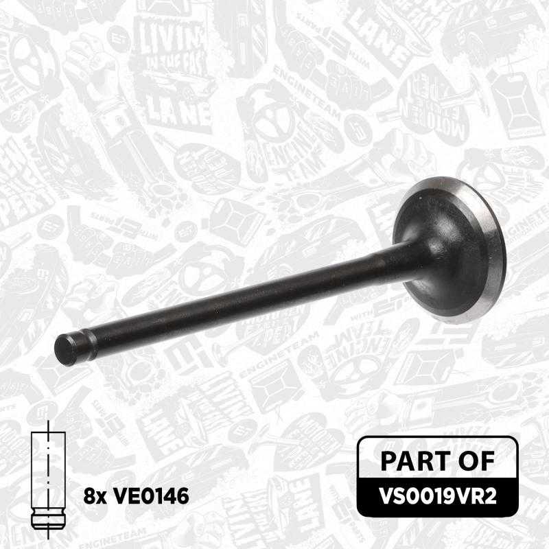 Kit de soupapes, soupapes d'admission/d'échappement ET ENGINETEAM VS0019VR2 - Visuel 1