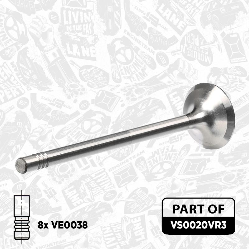 Kit de soupapes, soupapes d'admission/d'échappement ET ENGINETEAM VS0020VR3 - Visuel 2