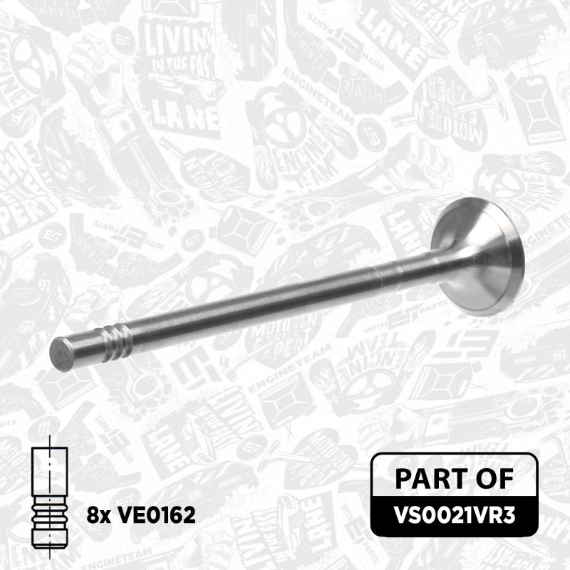 Kit de soupapes, soupapes d'admission/d'échappement ET ENGINETEAM VS0021VR3 - Visuel 1