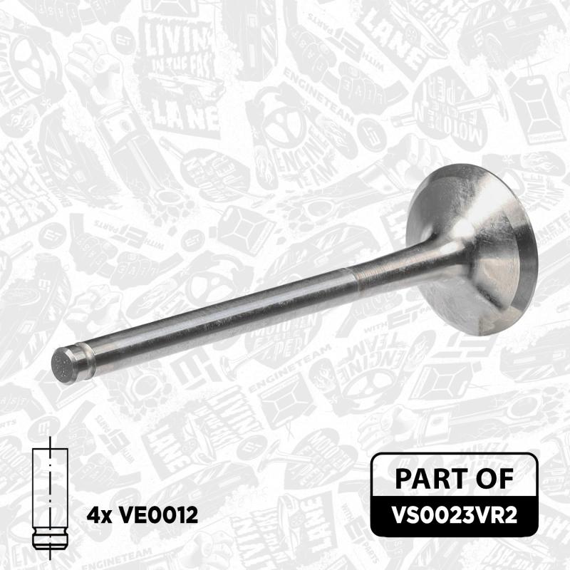 Kit de soupapes, soupapes d'admission/d'échappement ET ENGINETEAM VS0023VR2 - Visuel 2