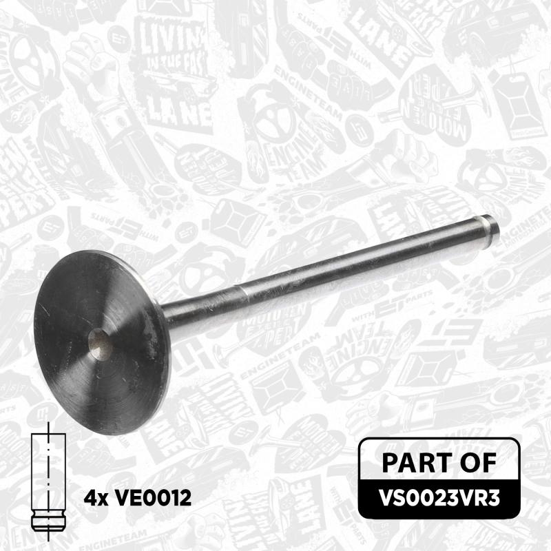 Kit de soupapes, soupapes d'admission/d'échappement ET ENGINETEAM VS0023VR3 - Visuel 2