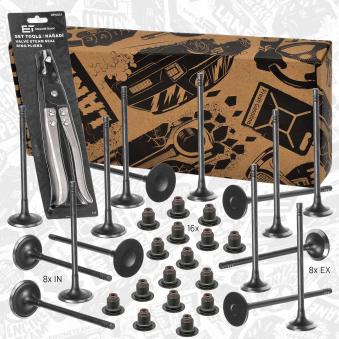 Kit de soupapes, soupapes d'admission/d'échappement ET ENGINETEAM VS0027VR1 pour MITSUBISHI SPACE 1.6 Ti - 105cv