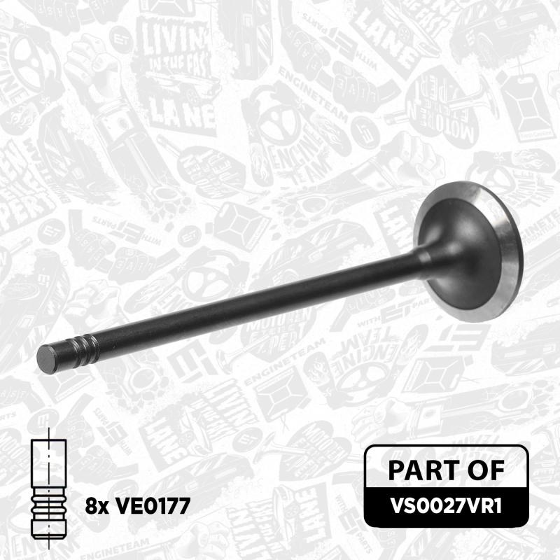 Kit de soupapes, soupapes d'admission/d'échappement ET ENGINETEAM VS0027VR1 - Visuel 1