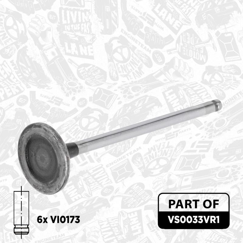 Kit de soupapes, soupapes d'admission/d'échappement ET ENGINETEAM VS0033VR1 - Visuel 2