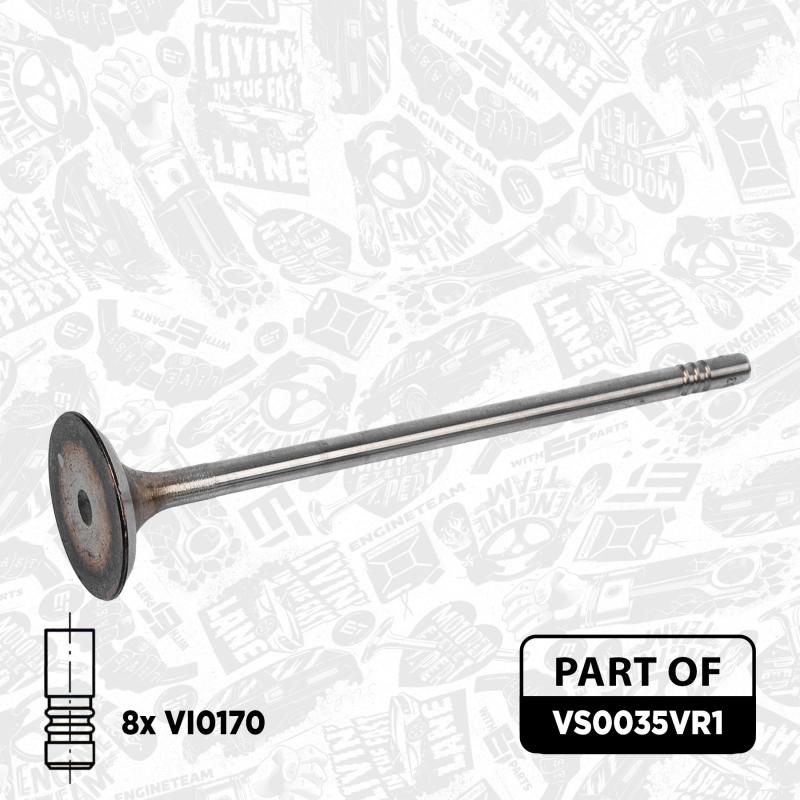 Kit de soupapes, soupapes d'admission/d'échappement ET ENGINETEAM VS0035VR1 - Visuel 1