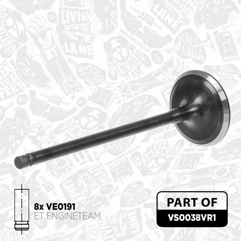 Kit de soupapes, soupapes d'admission/d'échappement ET ENGINETEAM VS0038VR1 - Visuel 1