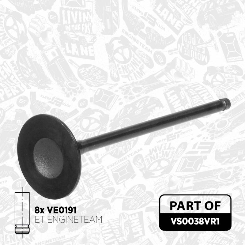 Kit de soupapes, soupapes d'admission/d'échappement ET ENGINETEAM VS0038VR1 - Visuel 2