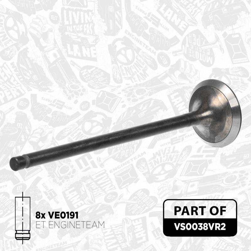 Kit de soupapes, soupapes d'admission/d'échappement ET ENGINETEAM VS0038VR2 - Visuel 1