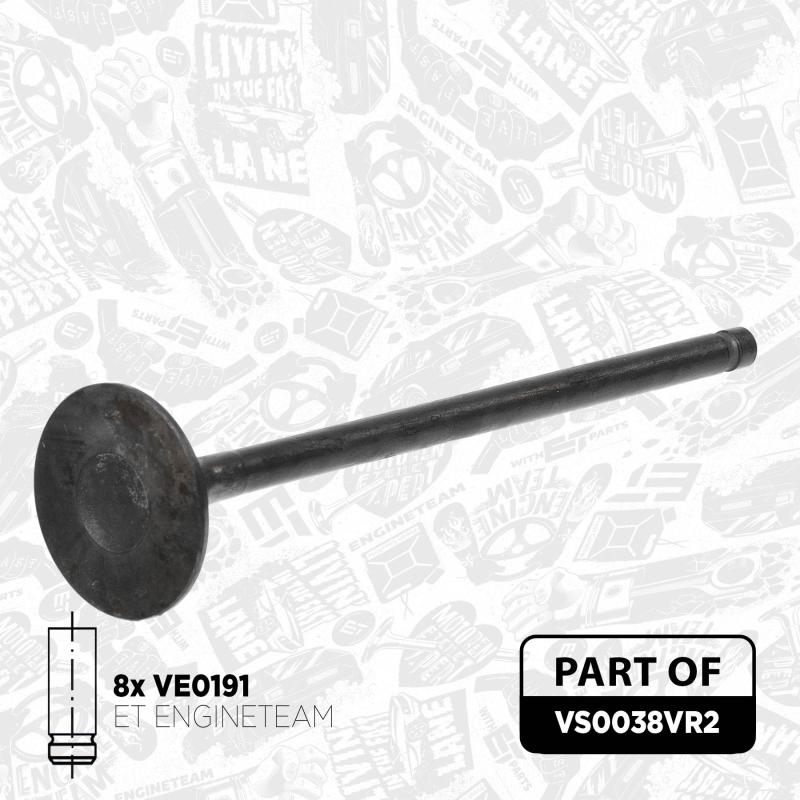 Kit de soupapes, soupapes d'admission/d'échappement ET ENGINETEAM VS0038VR2 - Visuel 2