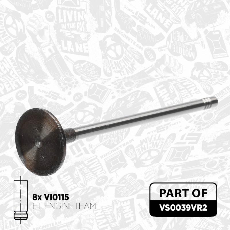 Kit de soupapes, soupapes d'admission/d'échappement ET ENGINETEAM VS0039VR2 - Visuel 2