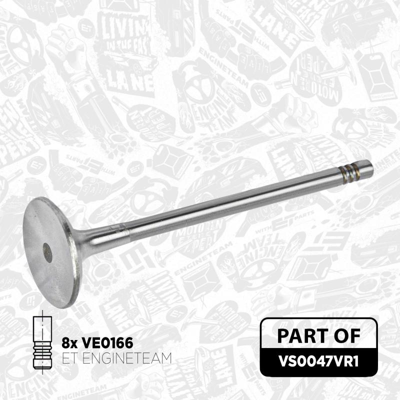 Kit de soupapes, soupapes d'admission/d'échappement ET ENGINETEAM VS0047VR1 - Visuel 2