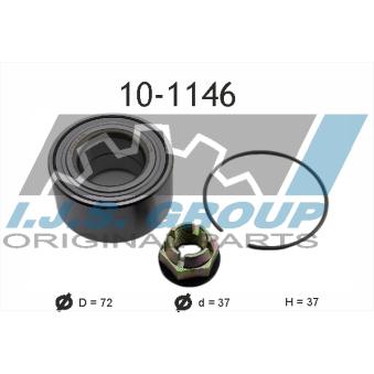 Roulement de roue avant IJS GROUP 10-1146 pour MITSUBISHI LANCER 1.8 - 110cv