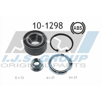 Roulement de roue avant IJS GROUP 10-1298 pour SUBARU LEONE 1.6 - 110cv