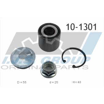 Roulement de roue arrière IJS GROUP 10-1301 pour FIAT QUBO 1.9 DCI - 110cv