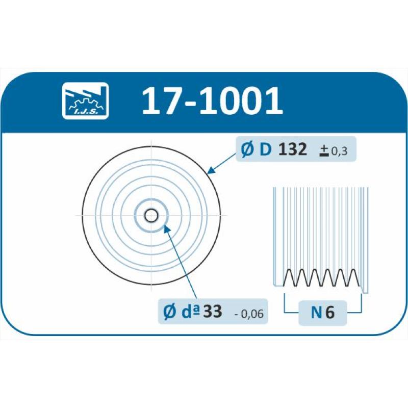 Poulie, vilebrequin IJS GROUP 17-1001 - Visuel 1