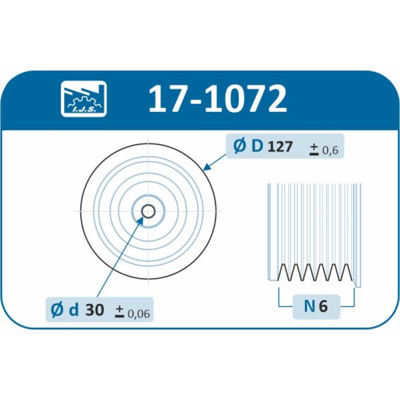 Poulie, vilebrequin IJS GROUP 17-1072 - Visuel 1